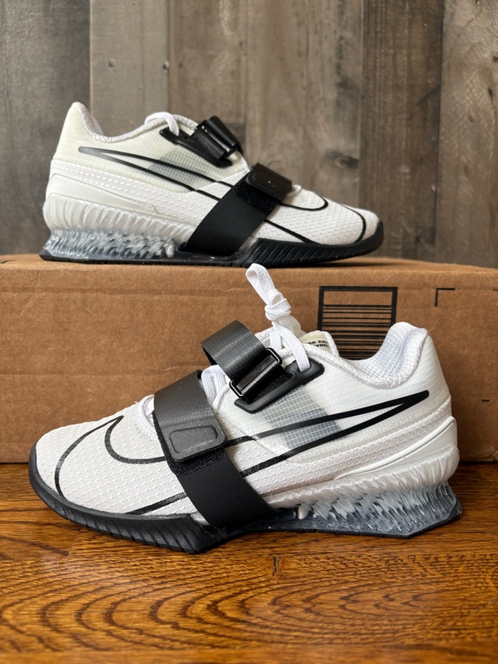 Nike Romaleos 4 Weightlifting Shoes White Black CD3463-101 Men’s Size 4 Wmns 5.5